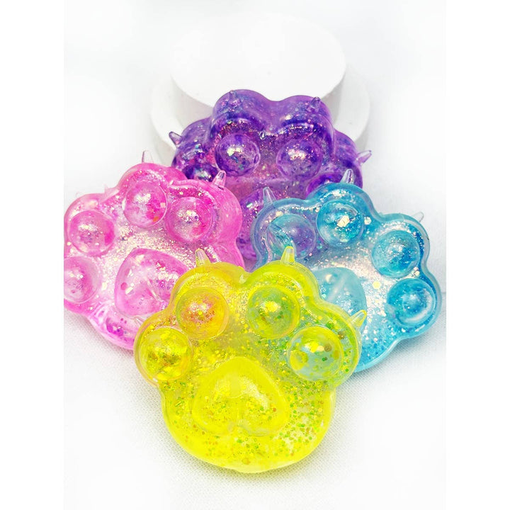 Glitter Paw Squishy Toy