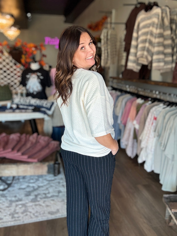 Crisp & Cozy Textured Tee