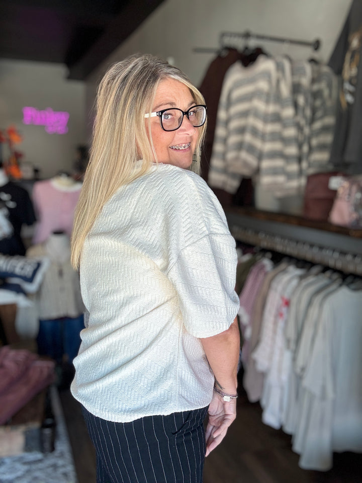 Crisp & Cozy Textured Tee