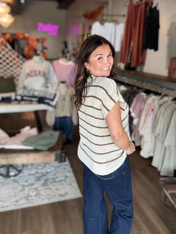 Classic Fall Striped Sweater Top