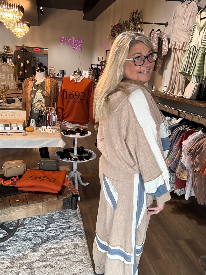 POL Tan Zip Up Hoodie
