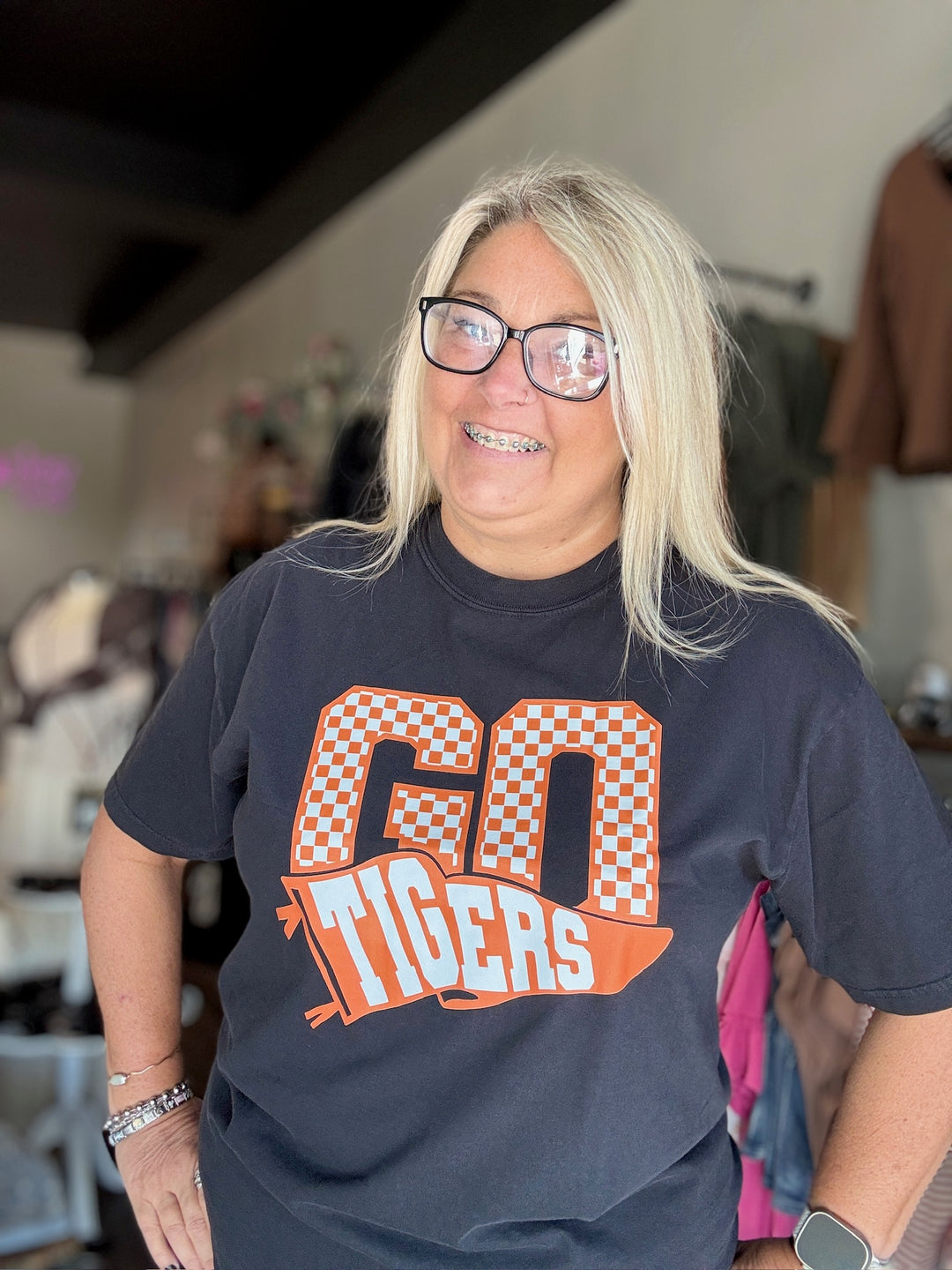Go Tigers Black Tee