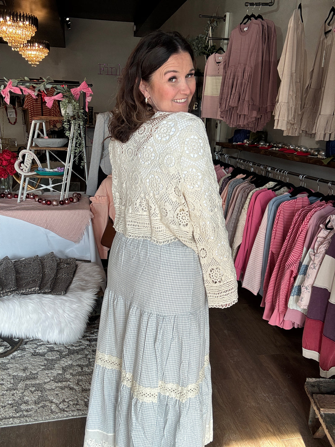 Crochet Open Front Cardigan