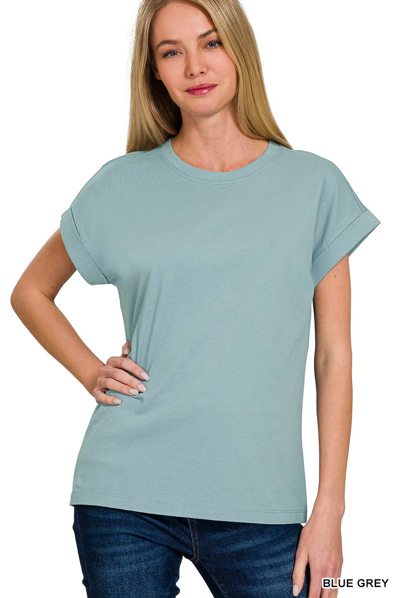 Cotton Crew Neck Short Sleeve T Shirt