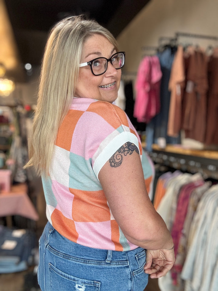 Colorblocked Sweater Vest