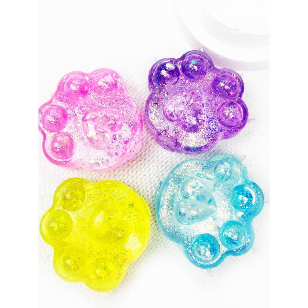 Glitter Paw Squishy Toy