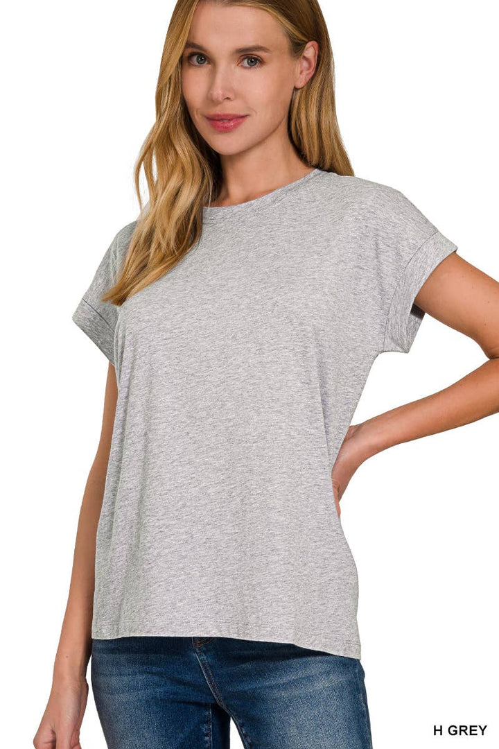 Cotton Crew Neck Short Sleeve T Shirt