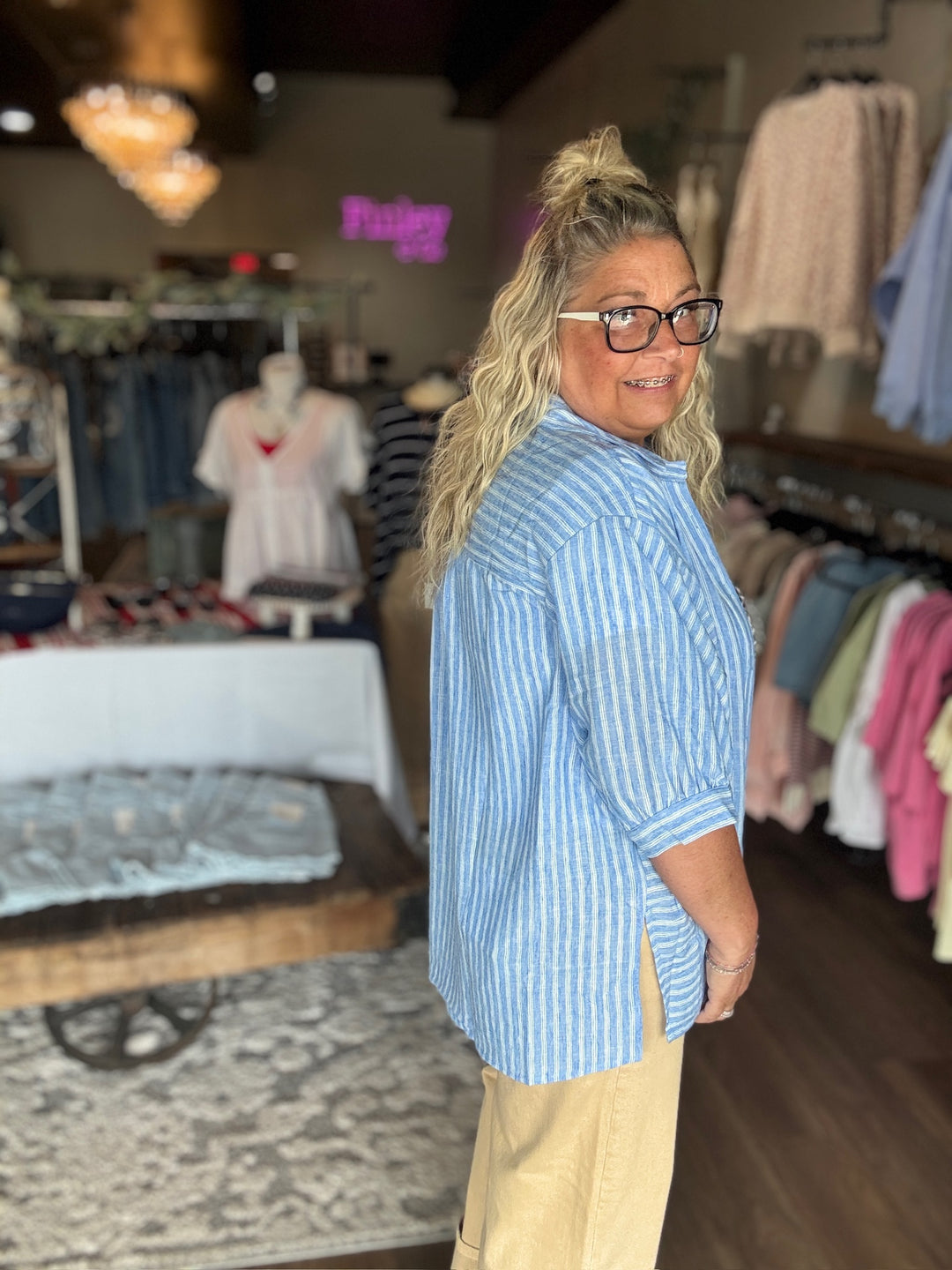 Soft Tide Button Up Top