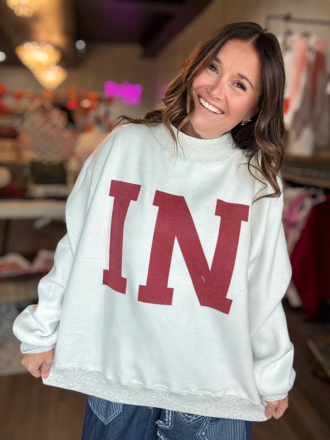 Reversible Indiana Mock Neck Sweatshirt