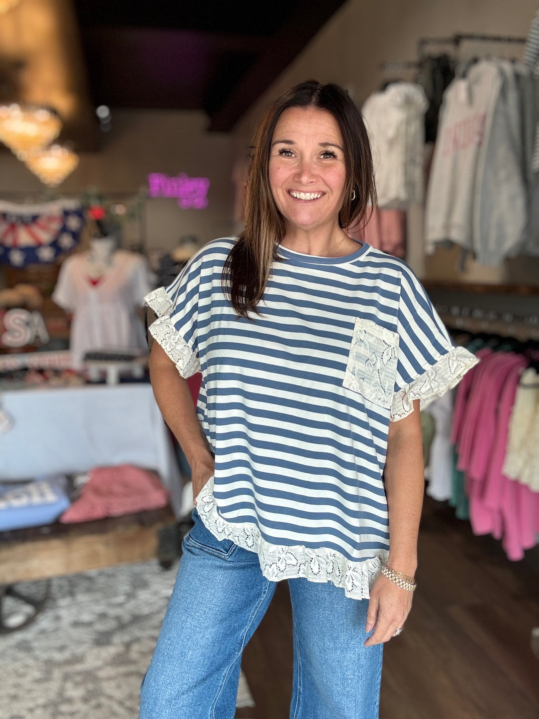 Sail Away Striped Tee