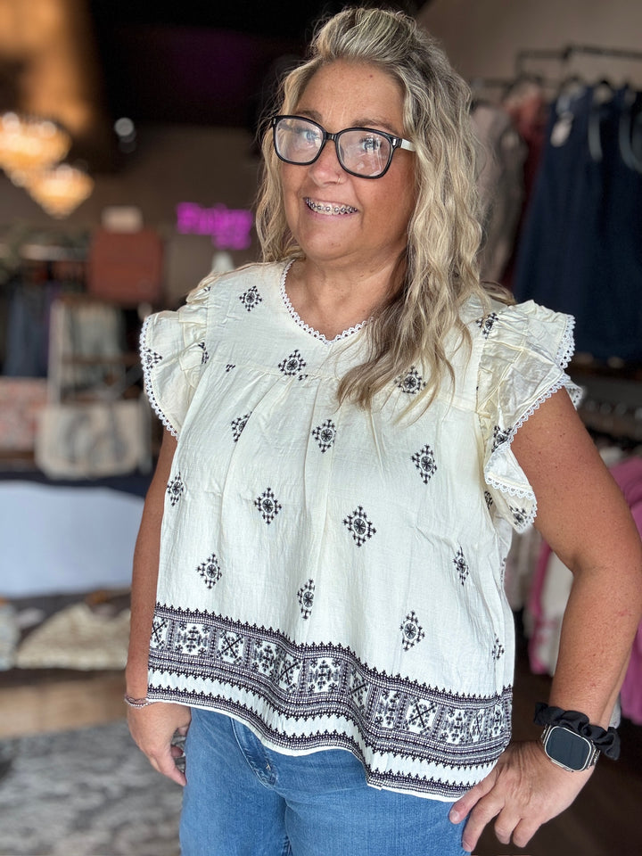 Boho Patterned Top