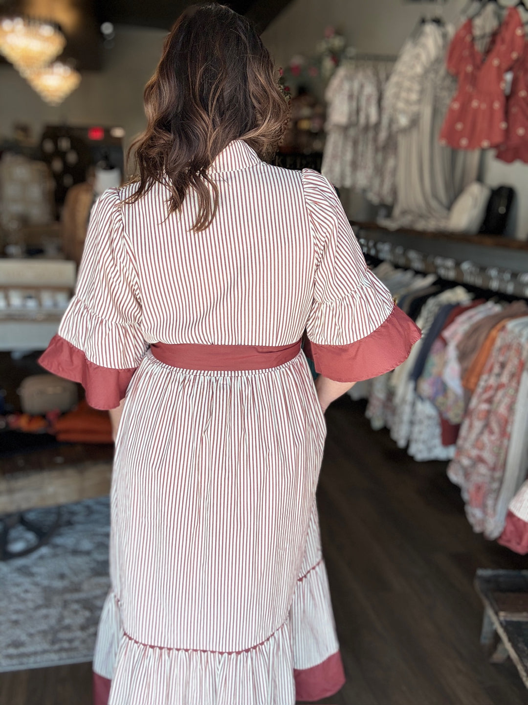 Fall Striped Maxi Dress