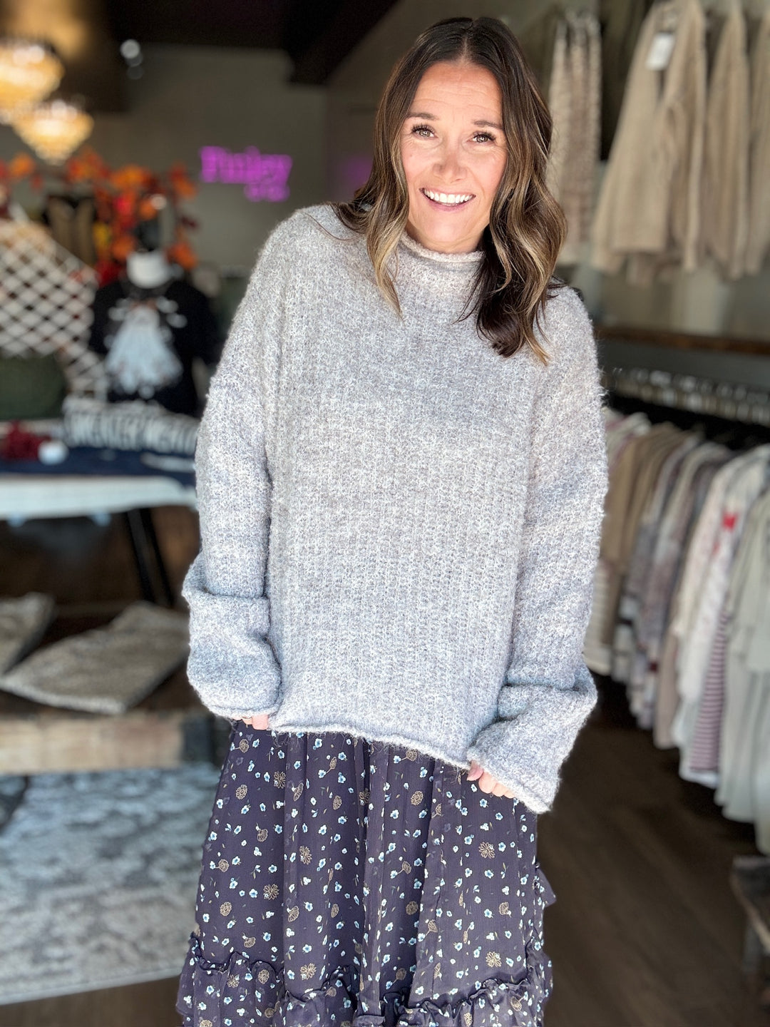 Cozy Cloud Mock Neck Sweater