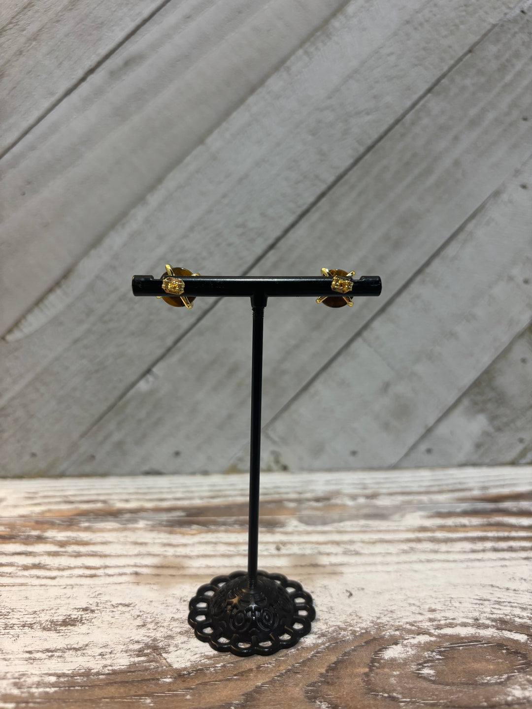 Stone Stud Earrings
