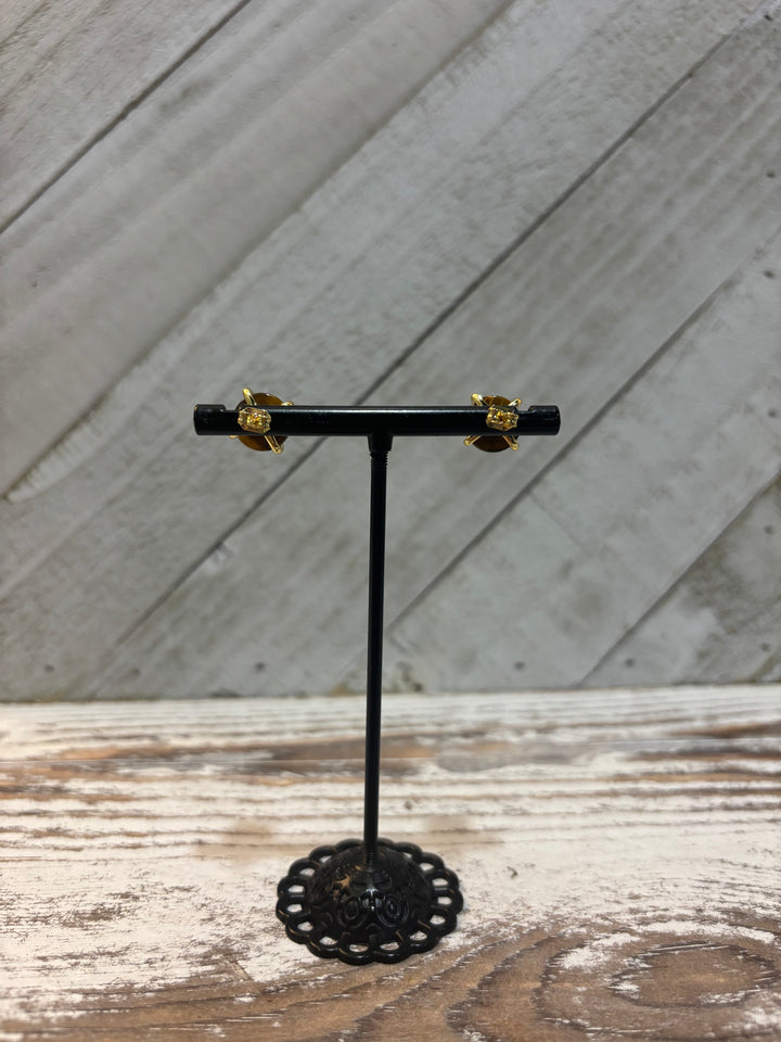 Stone Stud Earrings