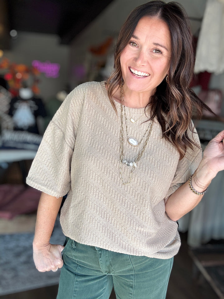 Crisp & Cozy Textured Tee
