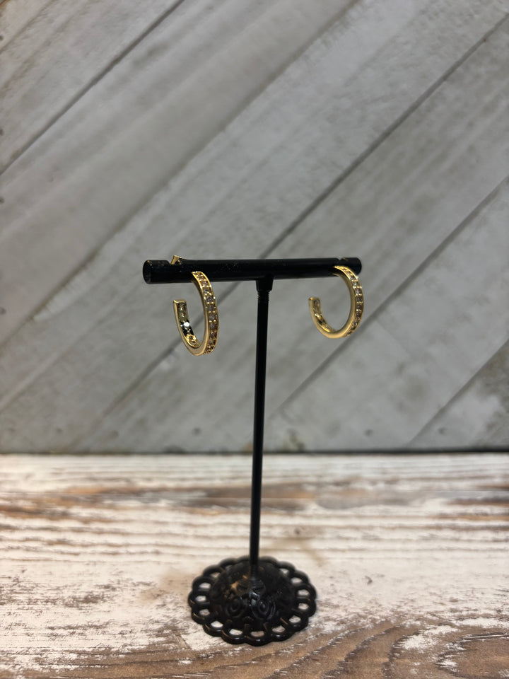 Gold Diamond Hoop Earrings