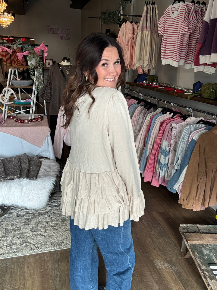 Seaside Soft Tiered Cardigan