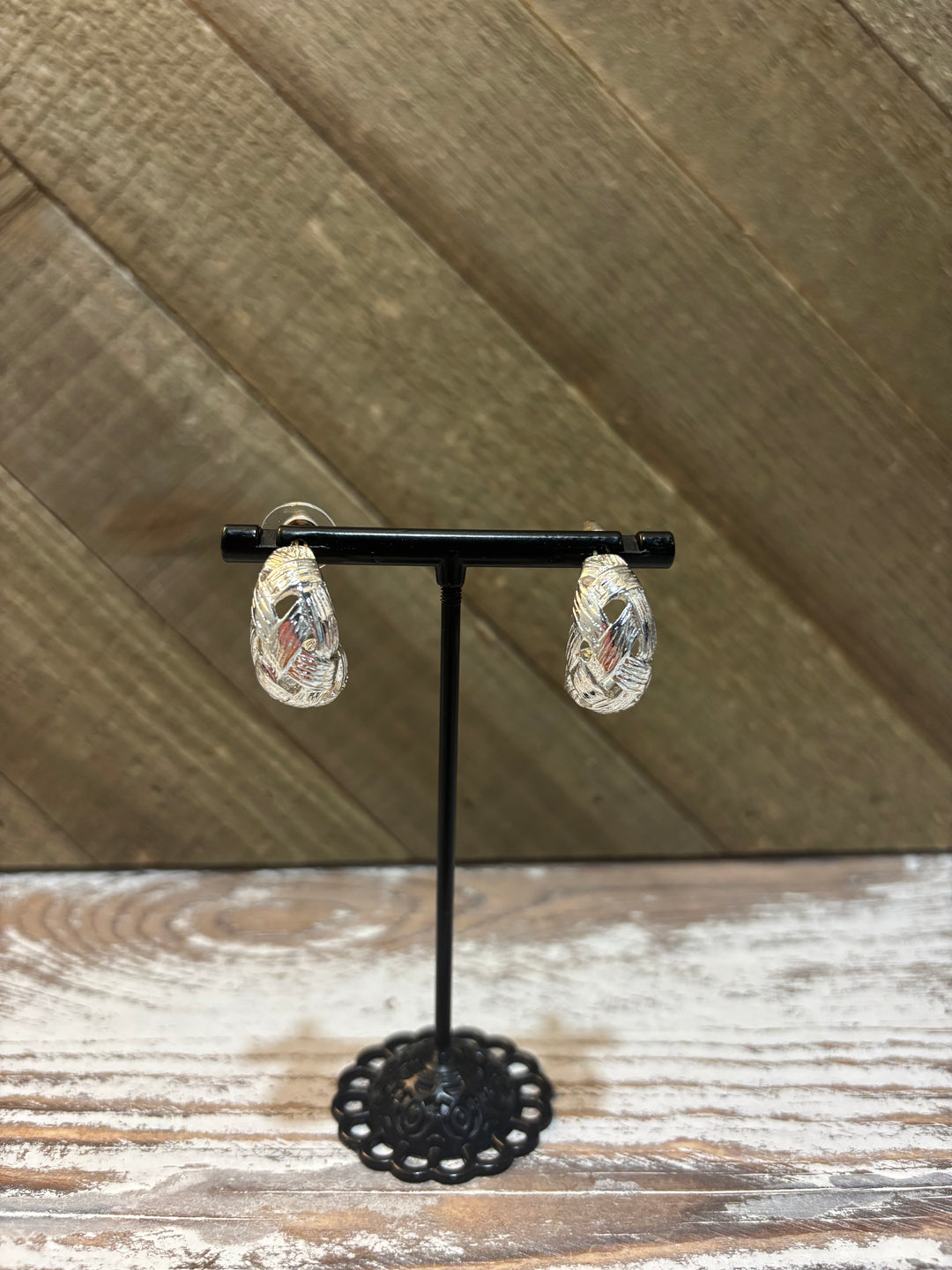 Silver Weave Earrings