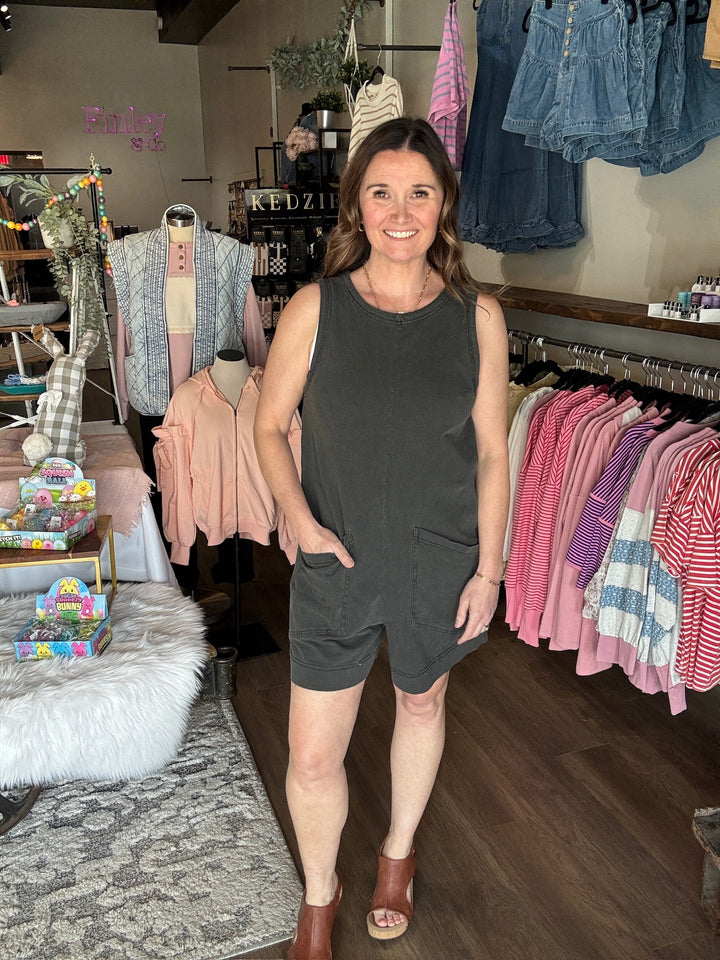 Spring To Summer Black Romper