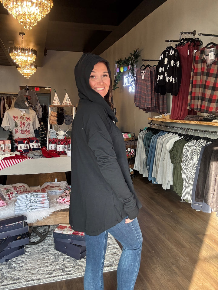 Oversized Flare Hoodie Top