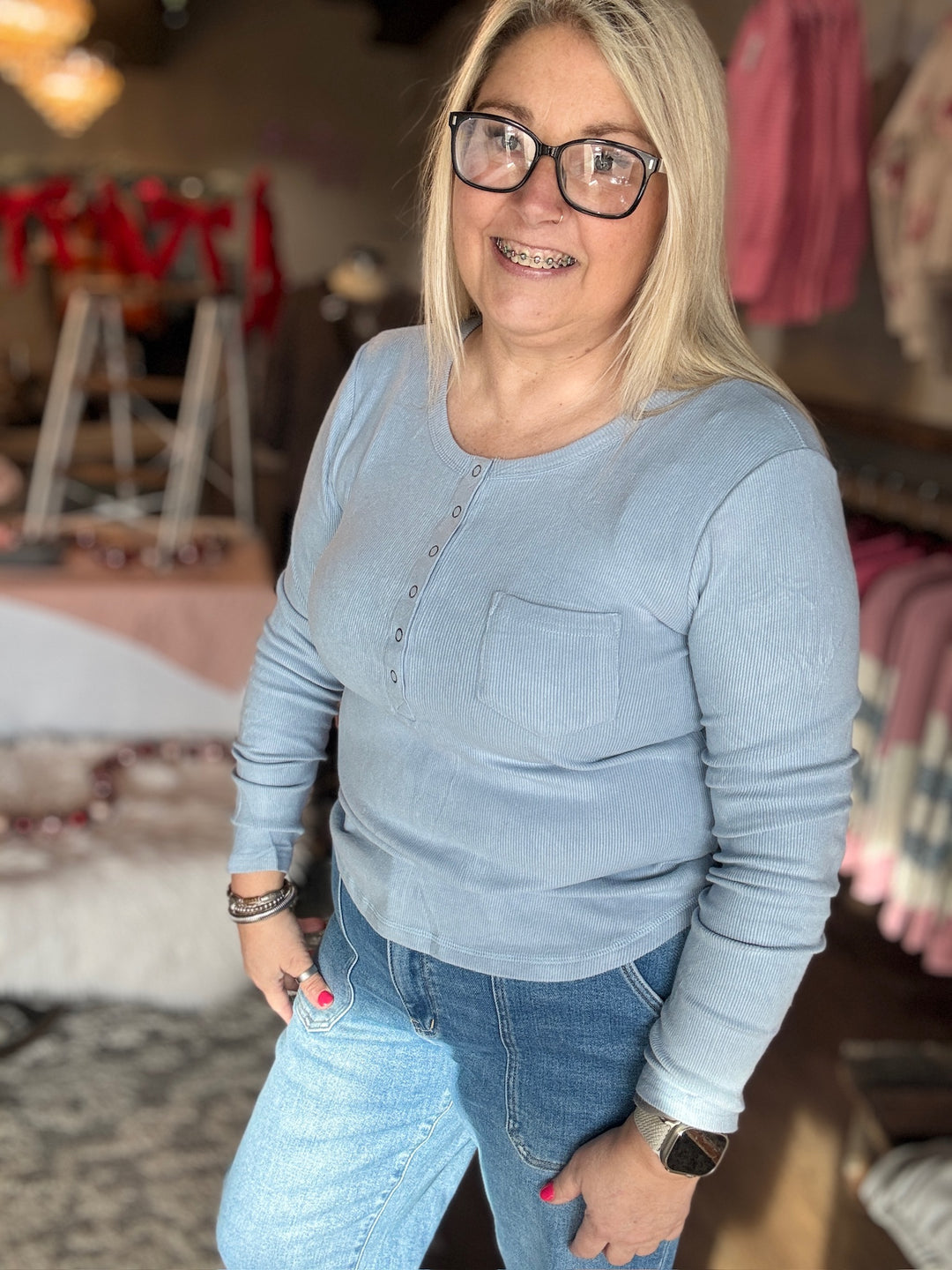 Knit Long Sleeve Tee