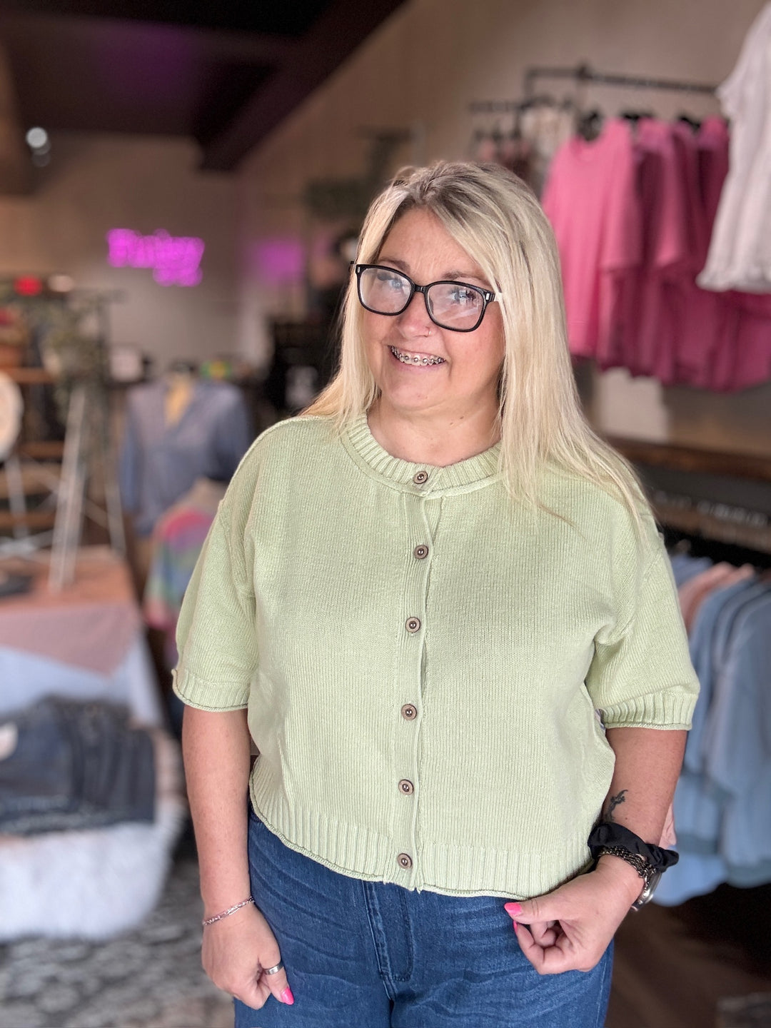 Spring Comfort Knit Cardigan Top