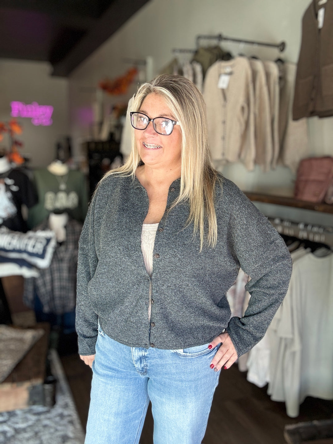 The Cozy Charcoal Cardigan