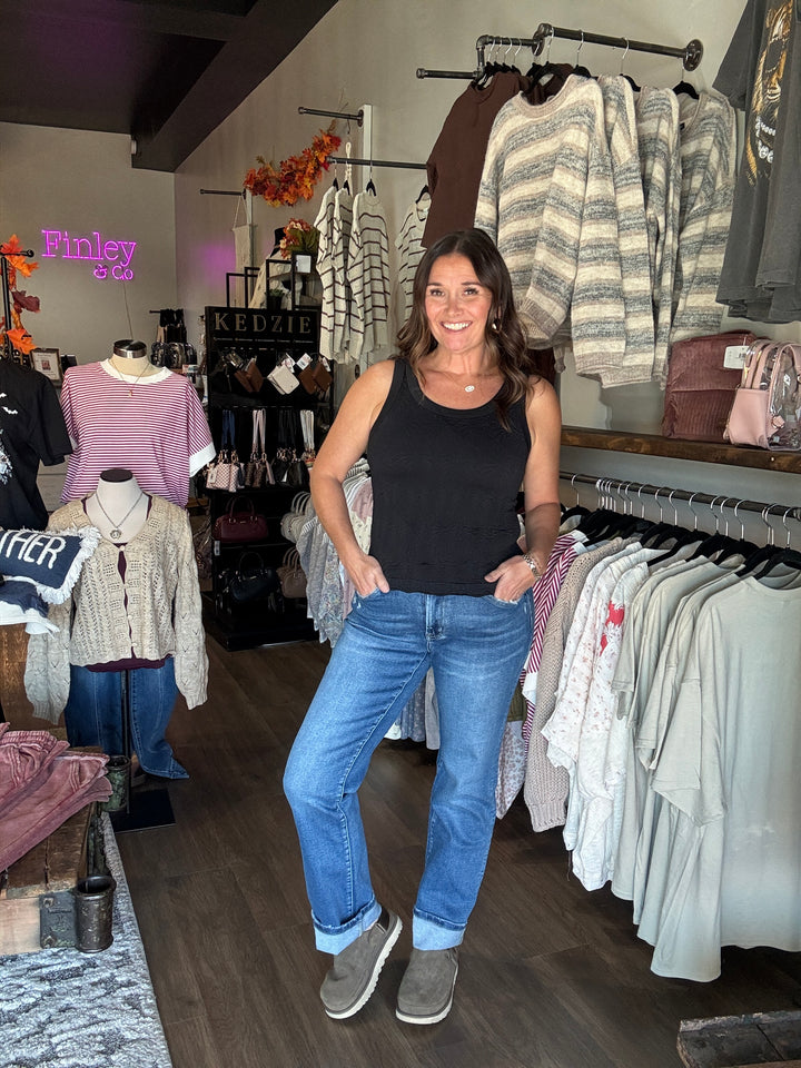 Lovervet Mid Rise Straight Leg Jeans