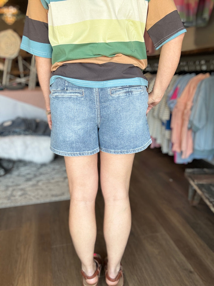 Lovervet High RIse Pull on Denim Shorts