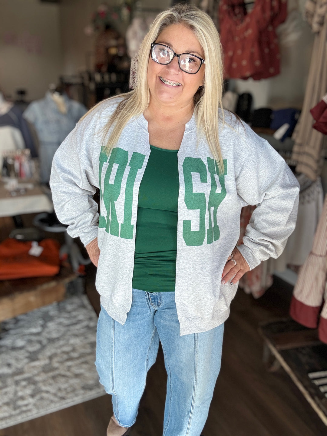 Irish Game Day Cardigan