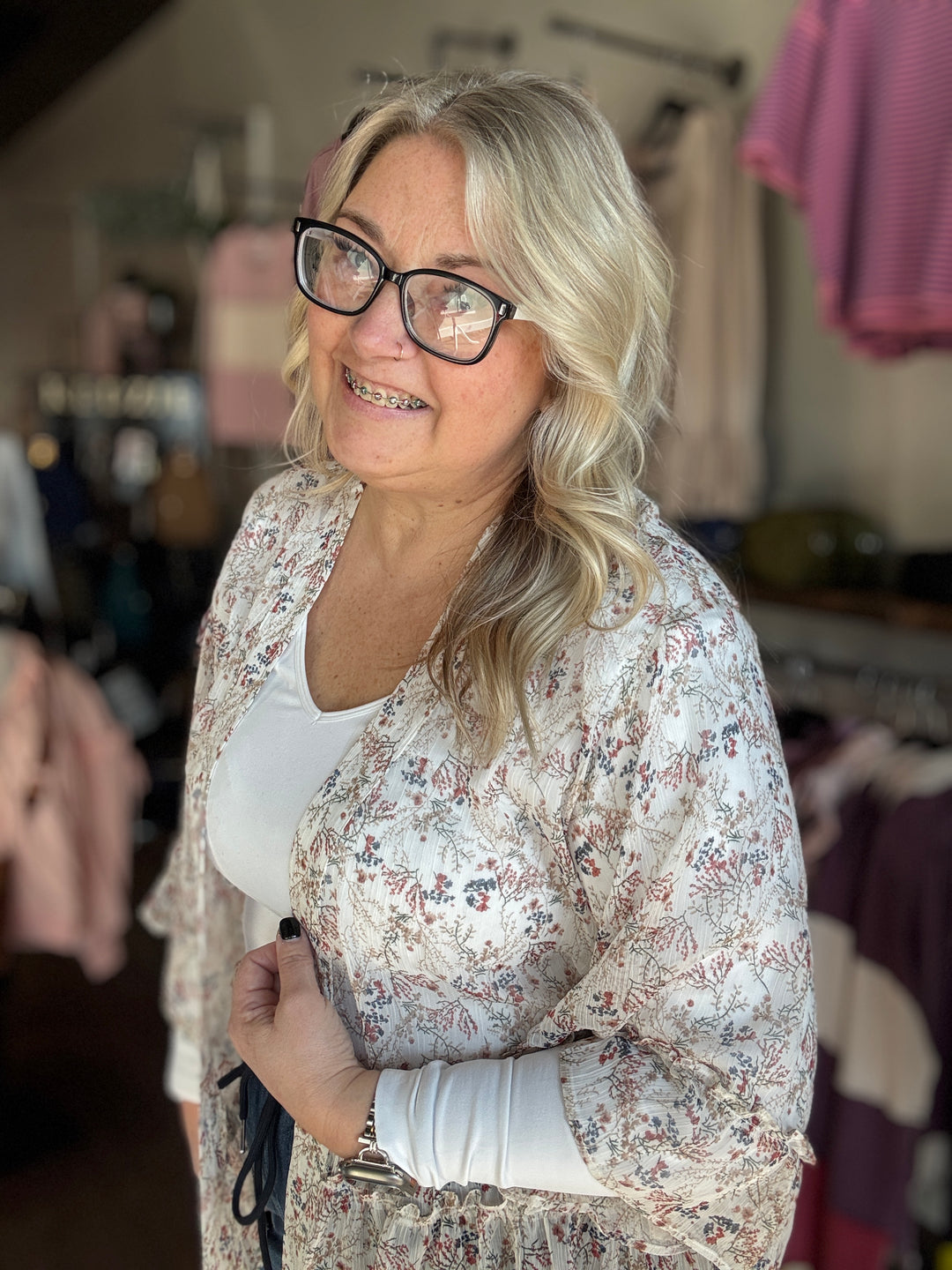 Floral Printed Spring Kimono