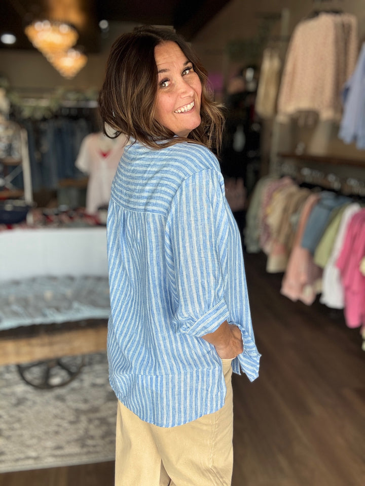 Soft Tide Button Up Top