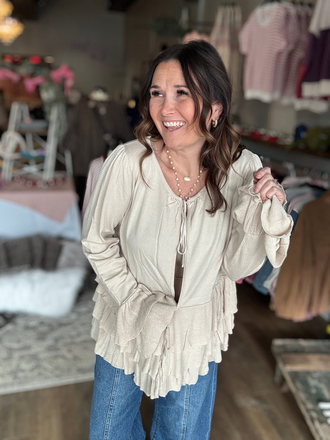 Seaside Soft Tiered Cardigan