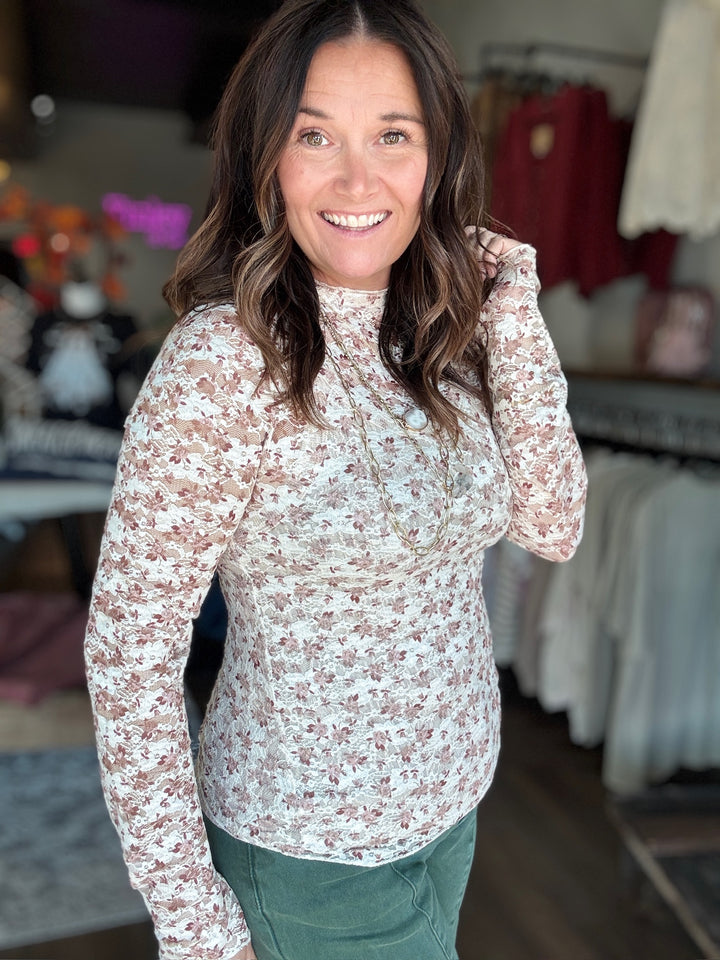 Falling Floral Lace Top