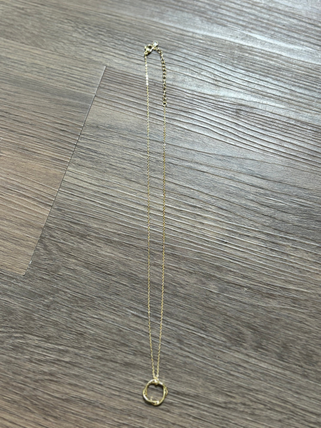 Gold circle necklace