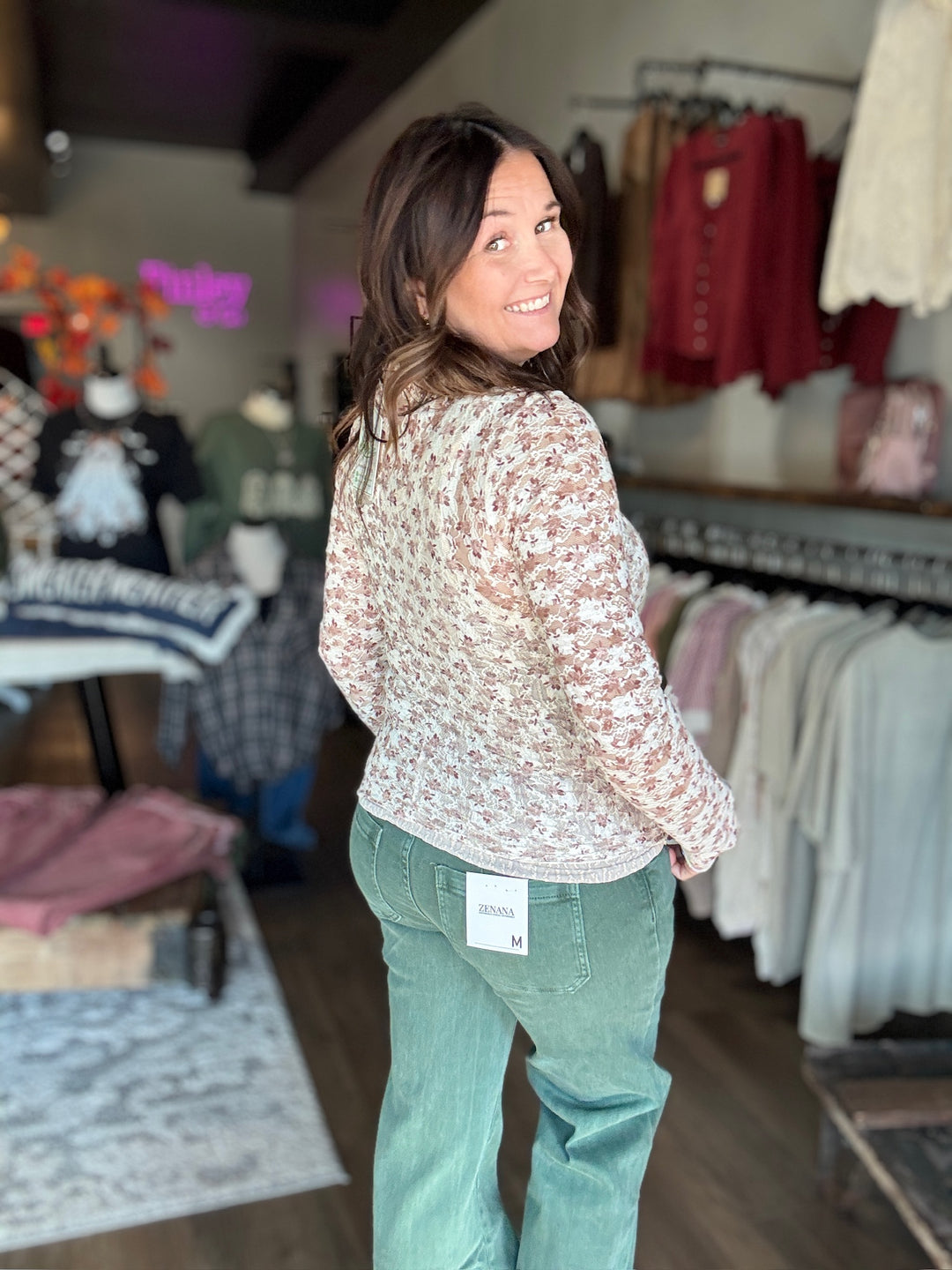 Falling Floral Lace Top