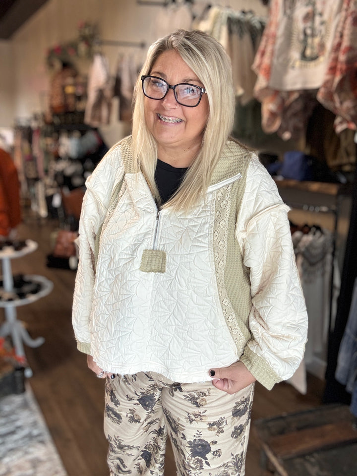 Pol Quilted Hooded Sweatshirt