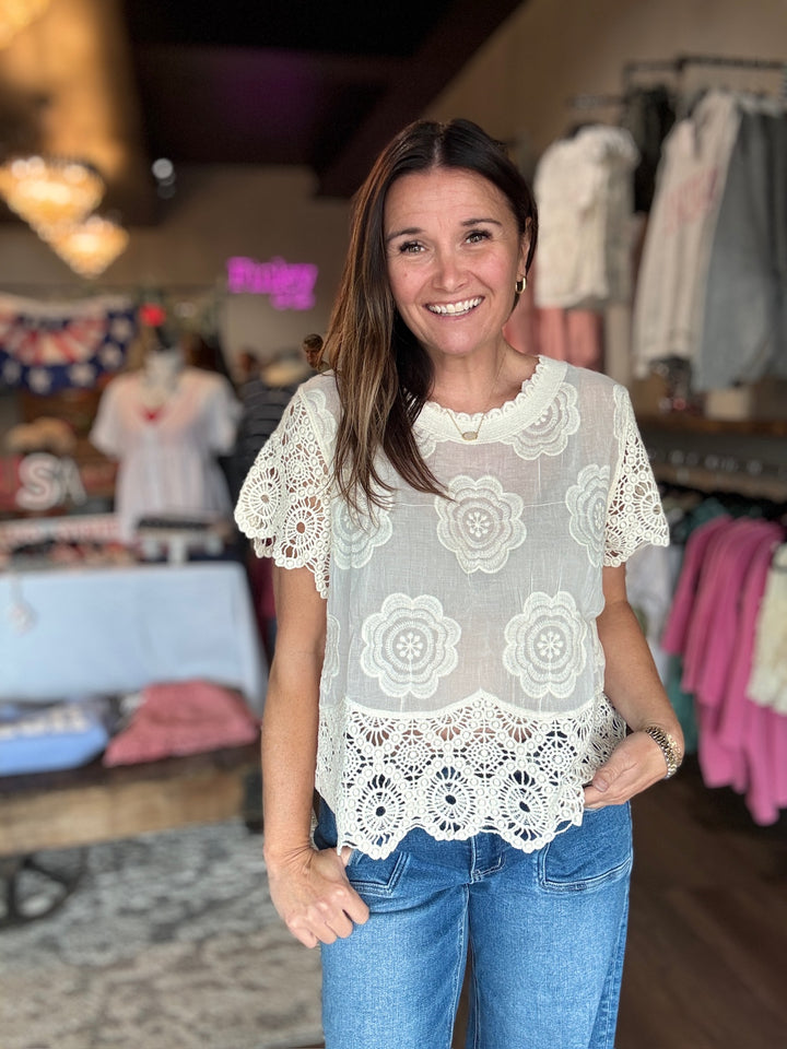 Cottage Charm Crochet Top