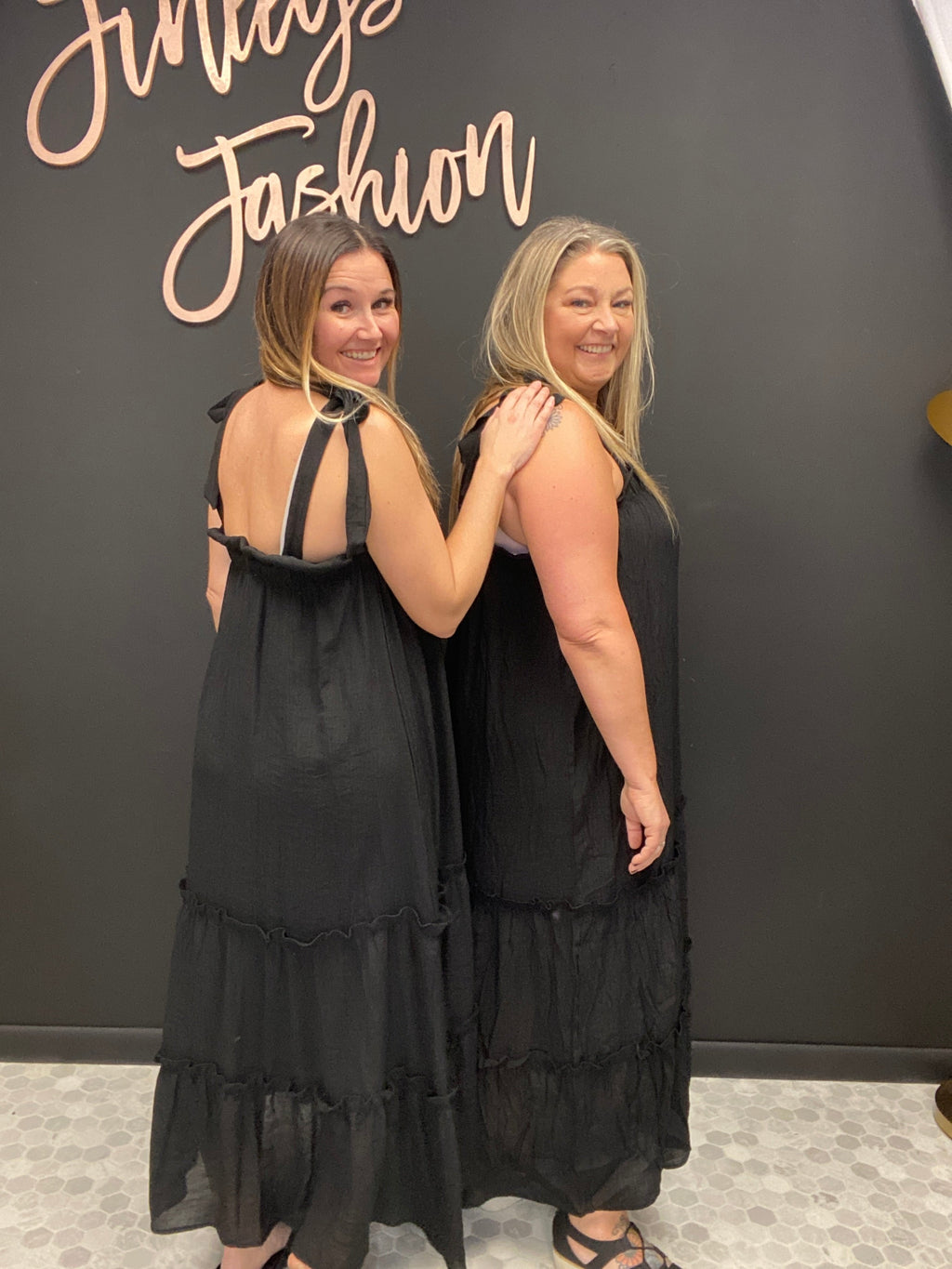 Black Tiered Maxi Dress