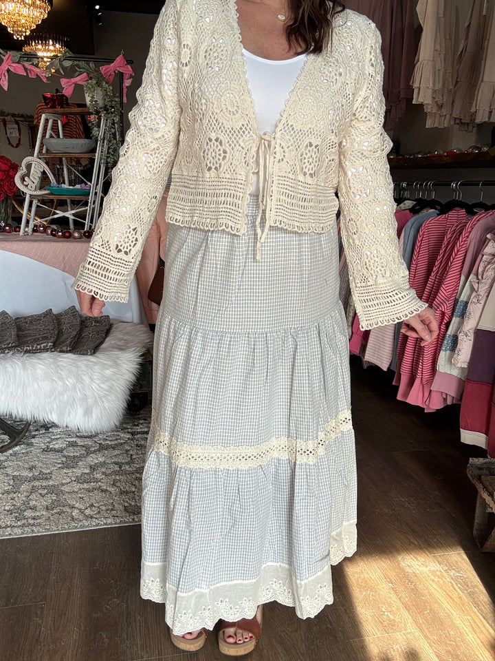 Spring Sunday Brunch Midi Skirt