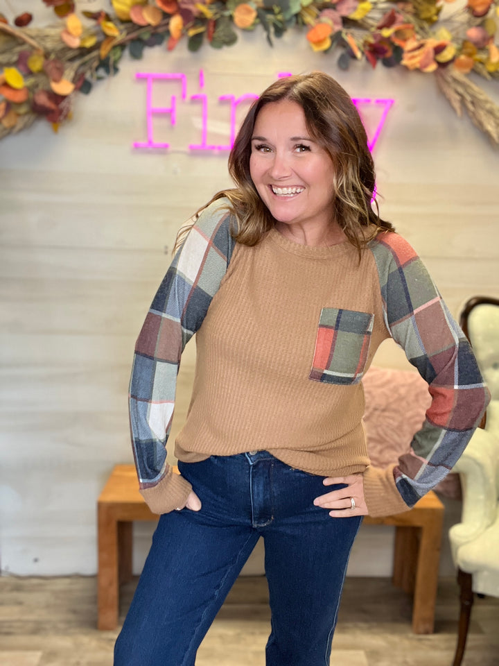 Waffle Knit Fall Top
