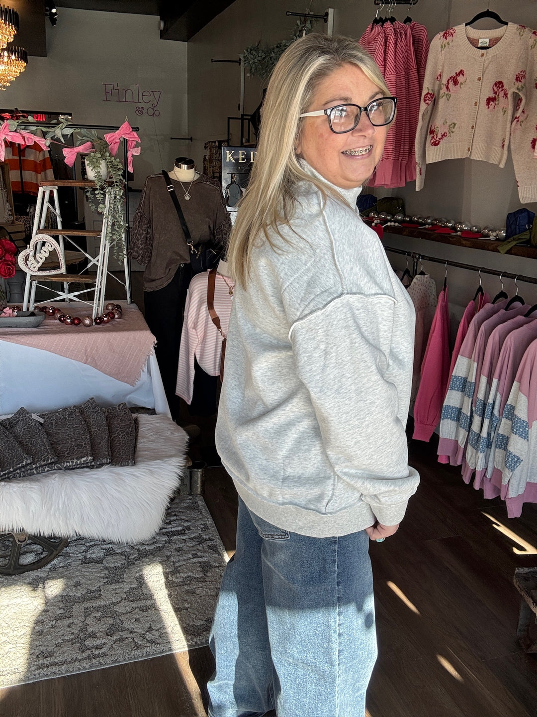 Chill Mode Mock Neck Sweatshirt