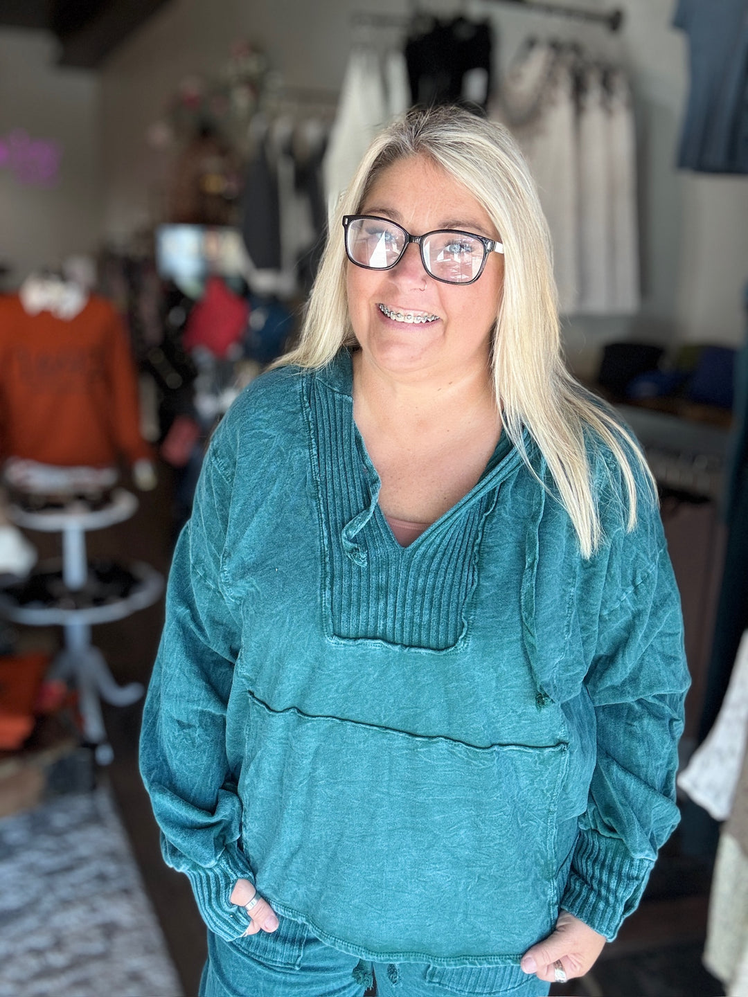 Green Mineral Wash Sweatshirt