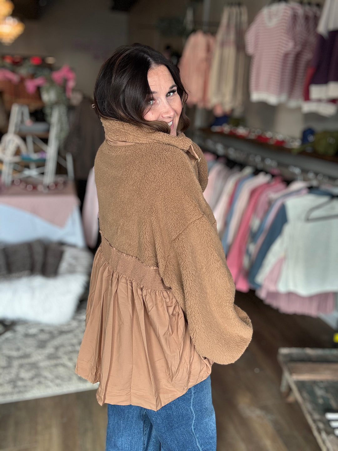 Honey Fleece Babydoll Jacket