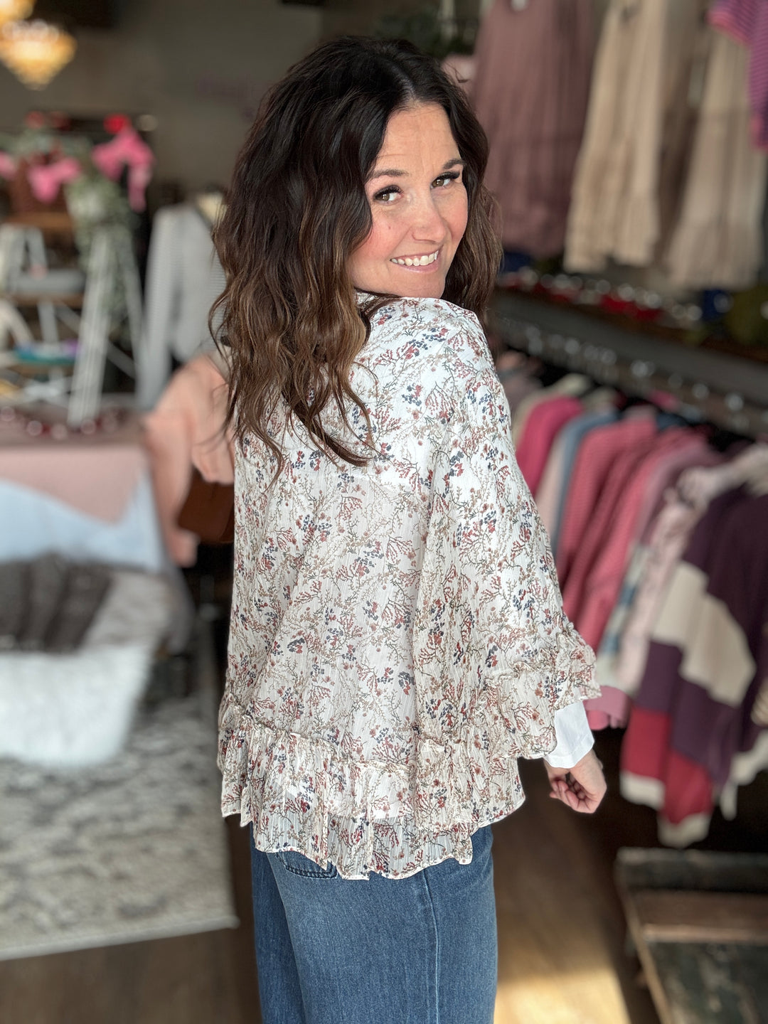 Floral Printed Spring Kimono