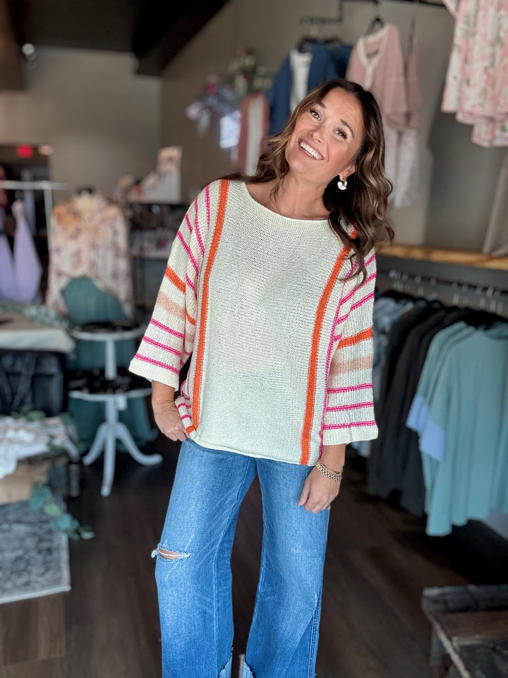 Striped Knitted Summer Sweater