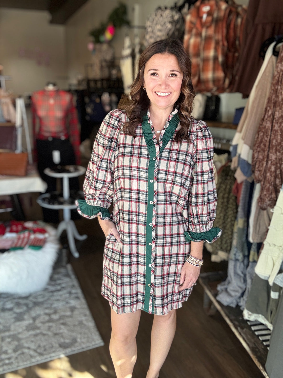 Plaid Holiday Dress