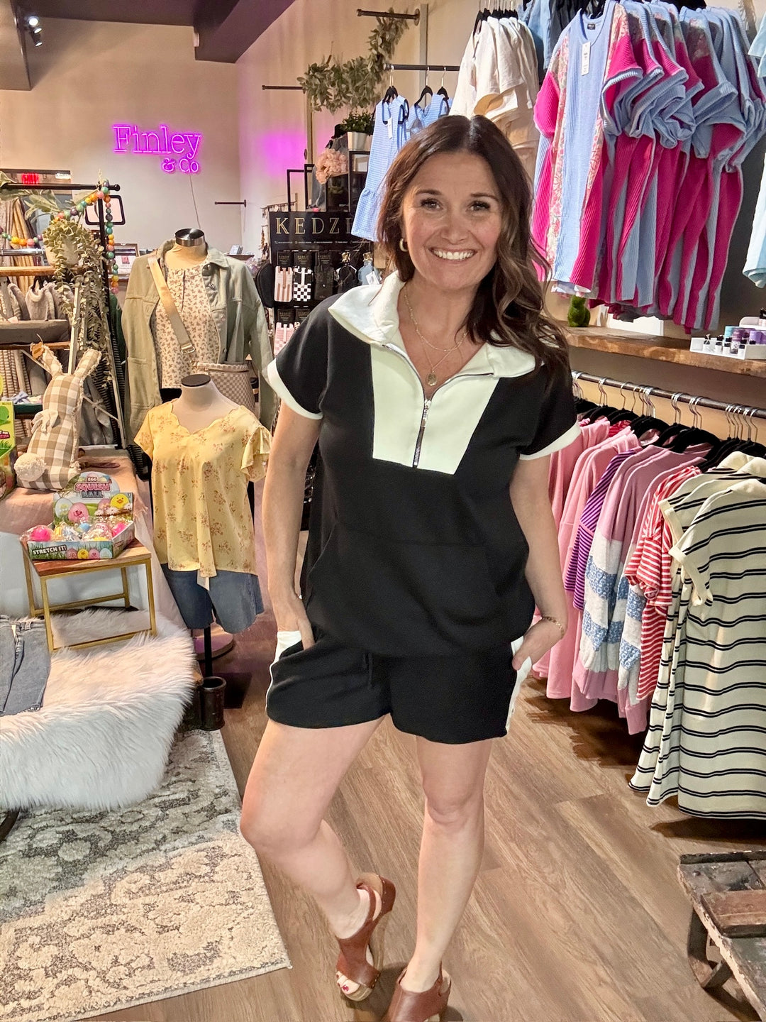 Black Scuba Lounge Set