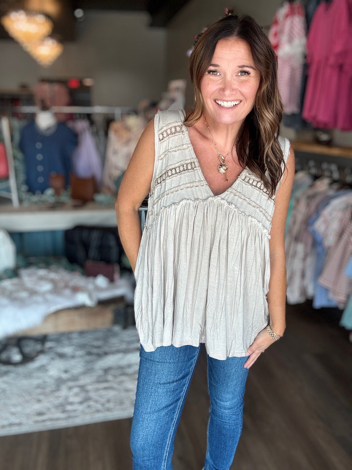 V Neck Babydoll tank